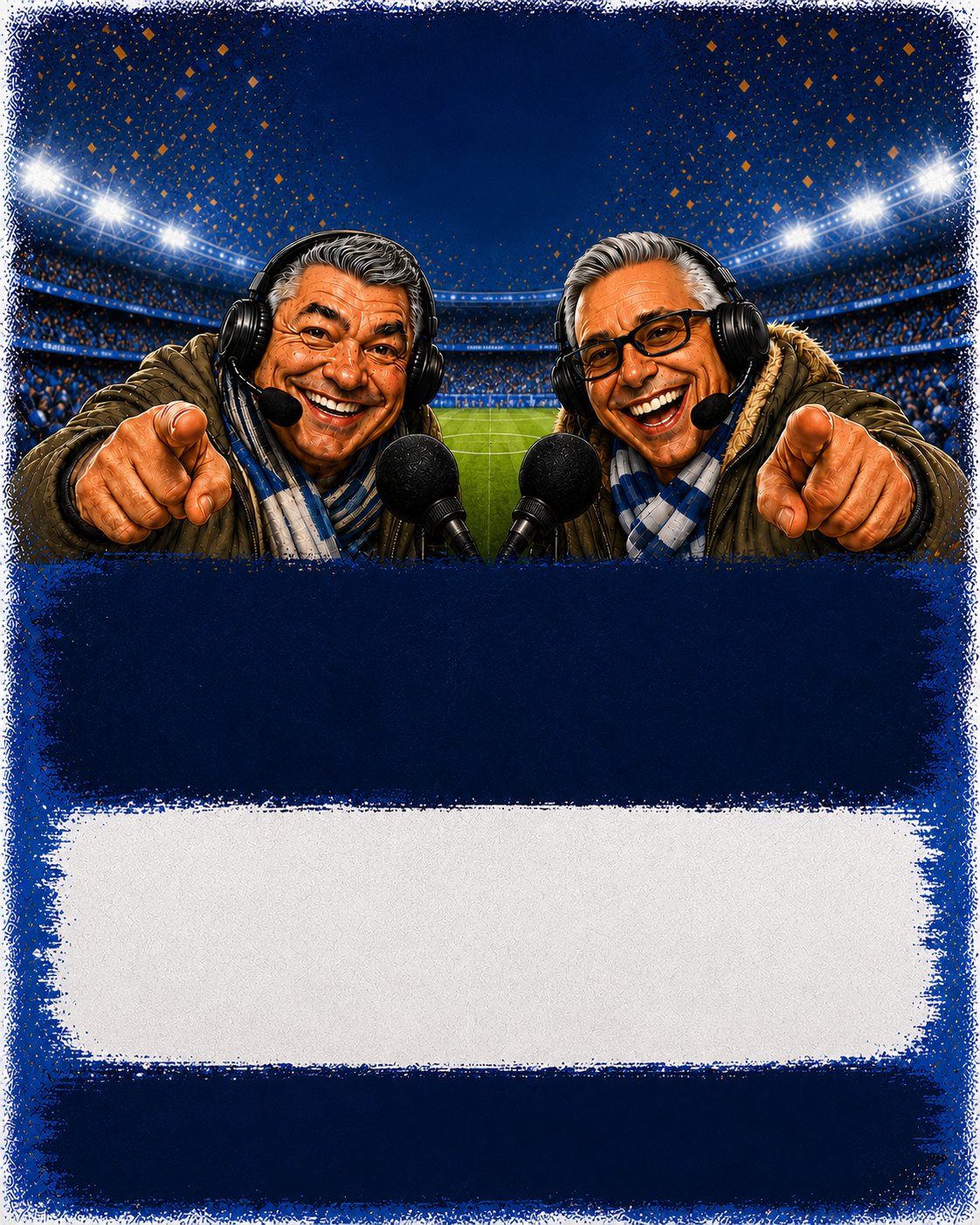 Saved Moz and Clive matchday artwork in a Sky Blue stadium